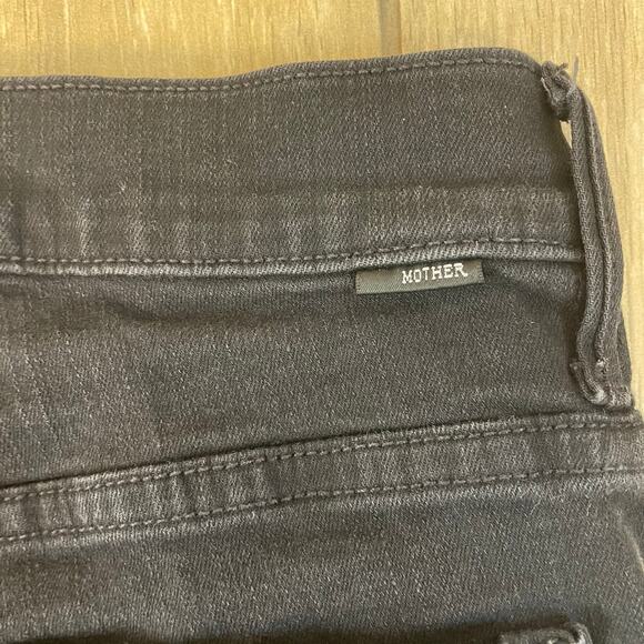 Mother The Runaway Bootcut Jeans Black Not Guilty Size 27 High Rise Stretch - Picture 11 of 11